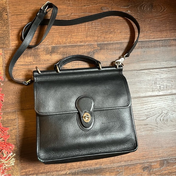 Coach Black Leather Willis Bag - Picture 2 of 16